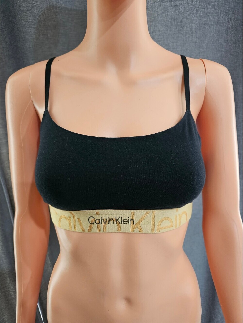 Calvin Klein Black and Beige Bralette Size M